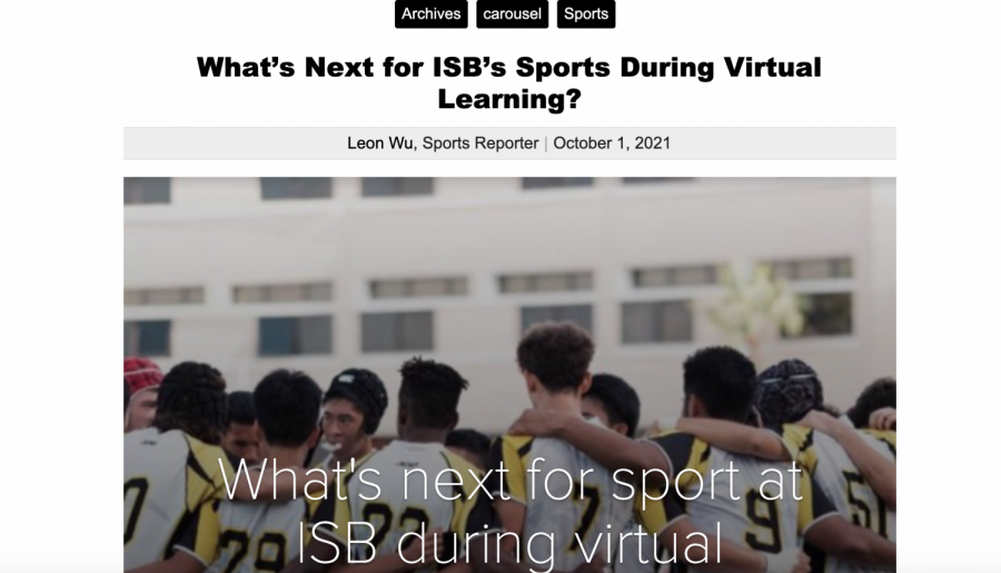 What’s Next for ISB’s Sports During Virtual Learning?