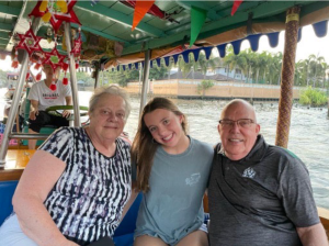 Picture of Emily on a river cruise. By Author ,2023