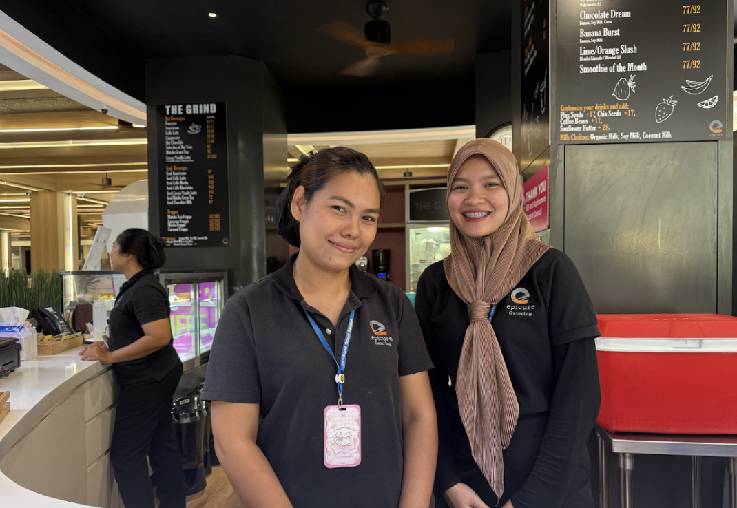 Khun Noot (left) and Khun Sara (right) at The Grind