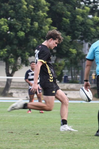 James mid-kick